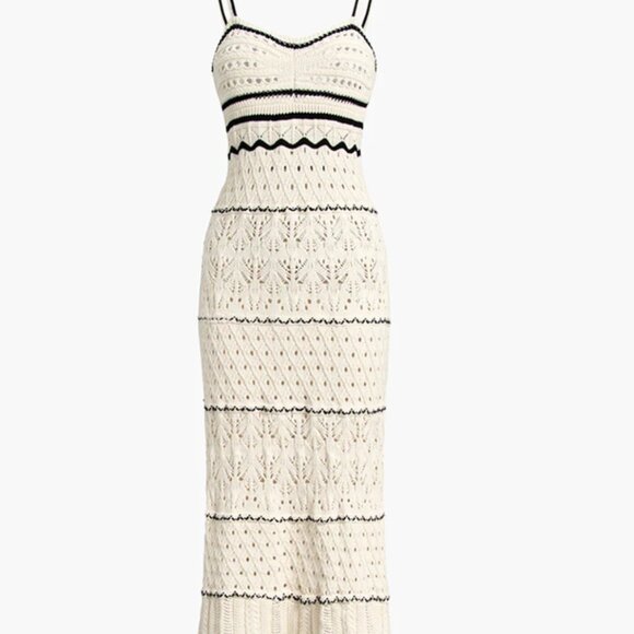 Commense Dresses & Skirts - Paros Crochet Eyelet Midi Dress